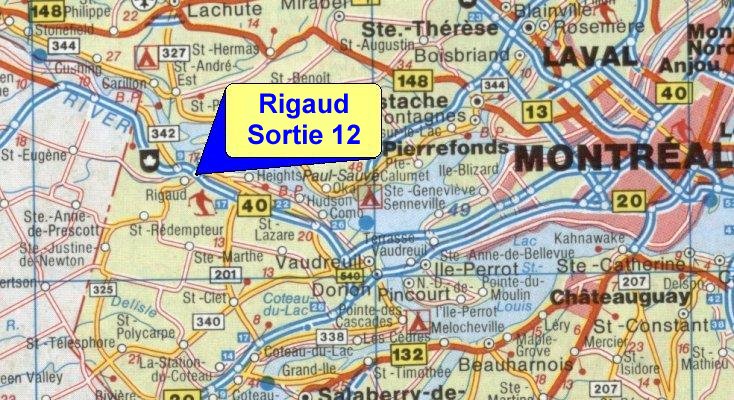Carte Routière de la Région de Montréal